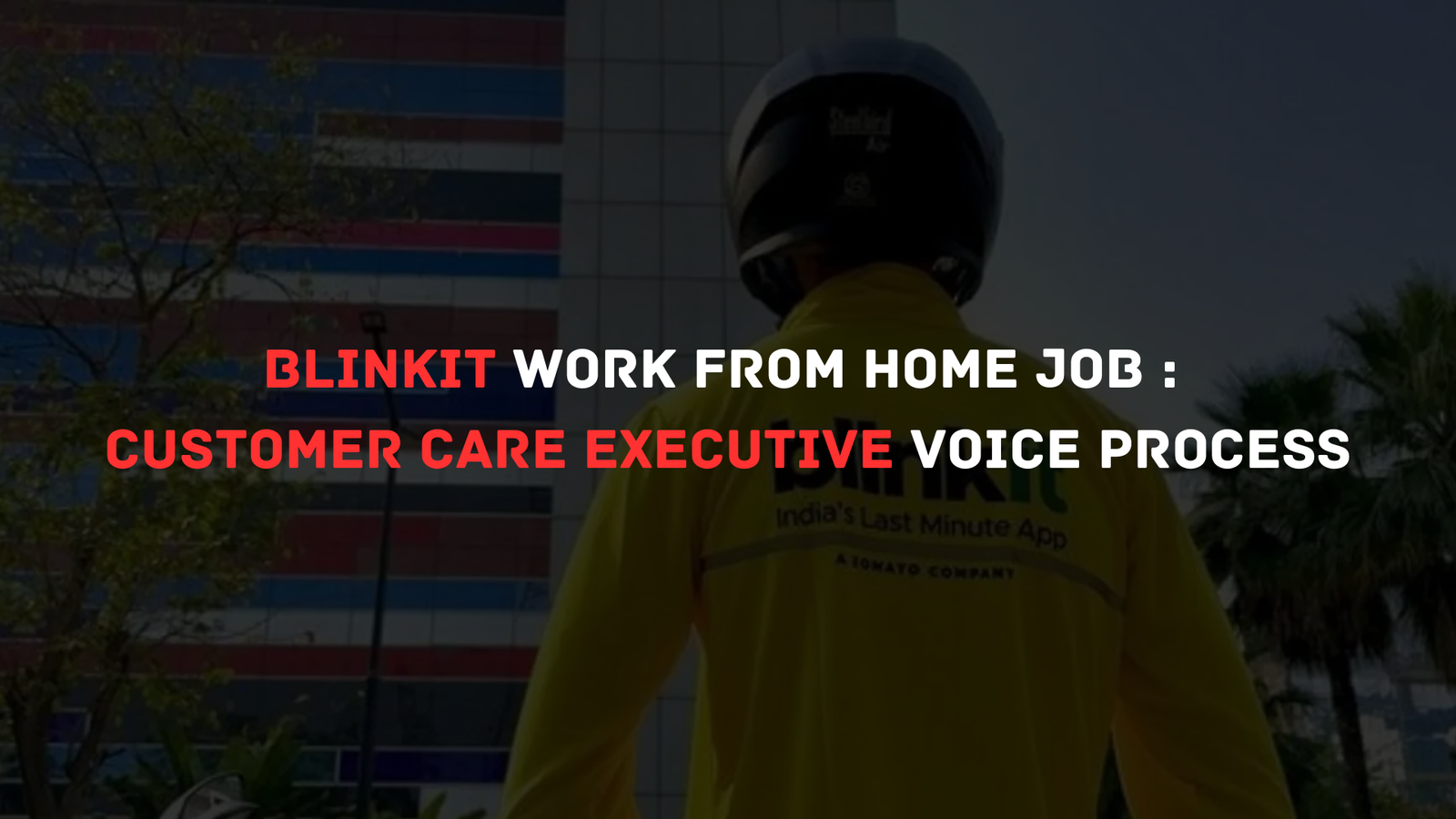 Blinkit Work From Home Job 2026 - Customer Care Executive Voice Process